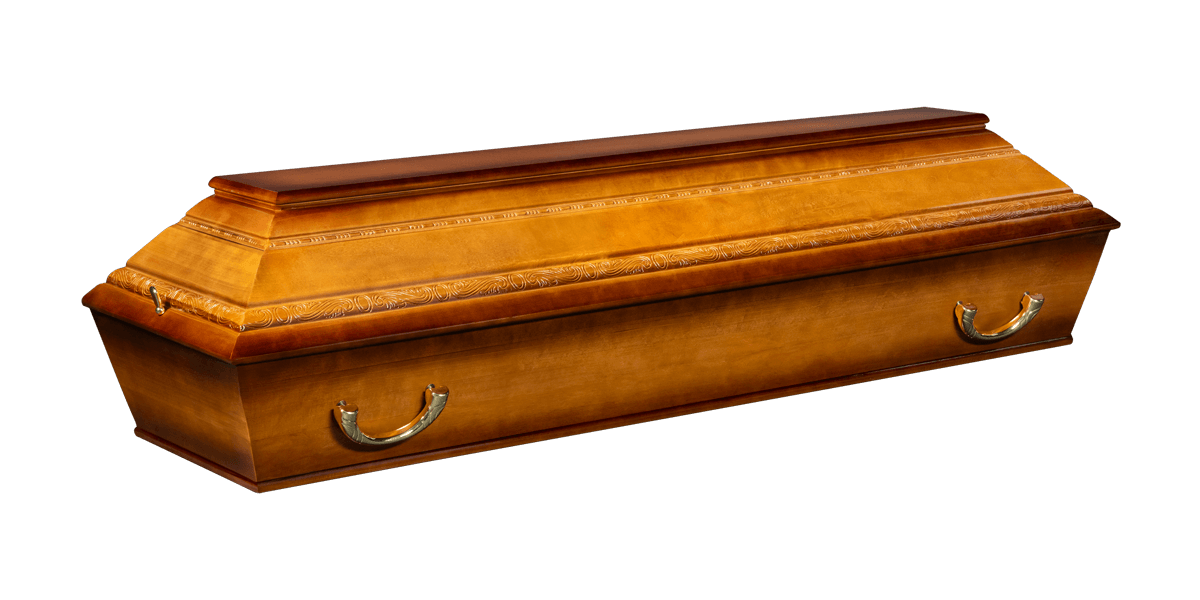 N 73 (négyszög) dió patina nyárfa koporsó, bélés nélkül