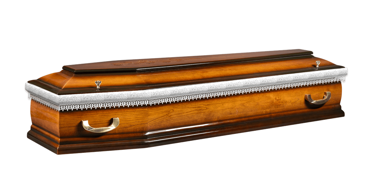 Palermo Rózsával mogyoró patina kőris koporsó