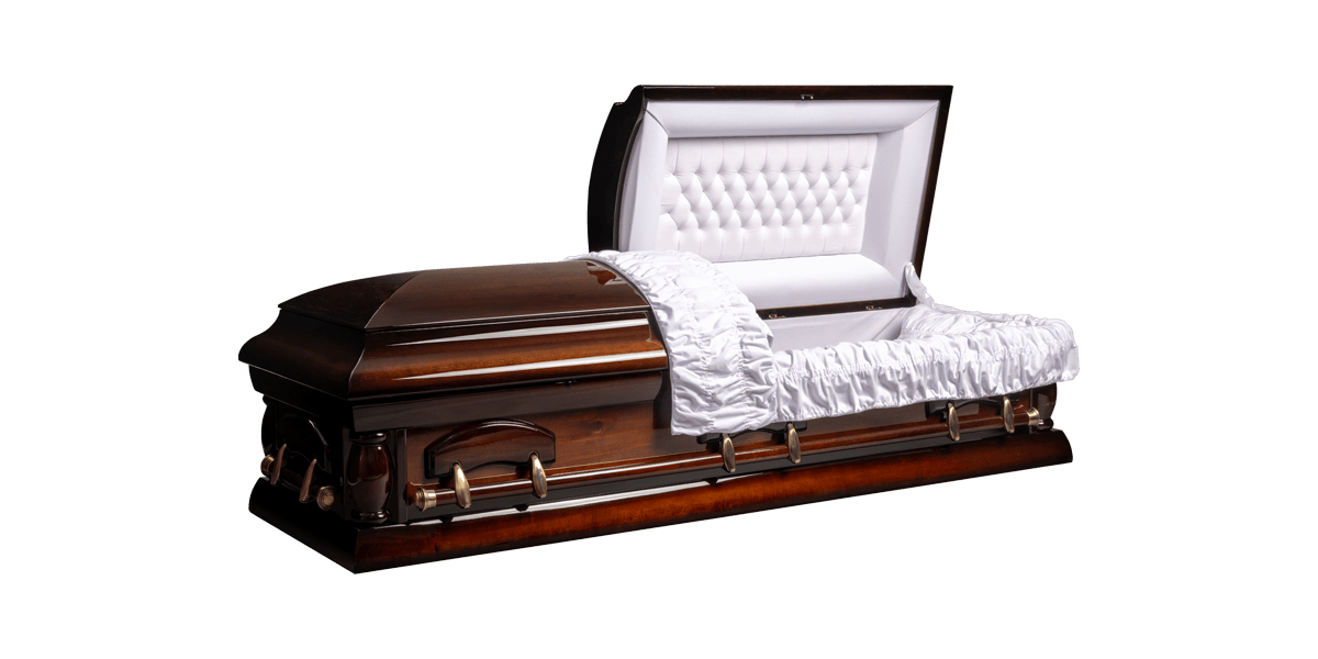 Manhattan walnut patina poplar coffin