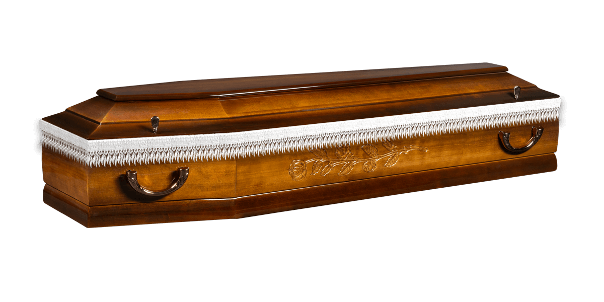 444 S rózsával mogyoró patina nyárfa koporsó