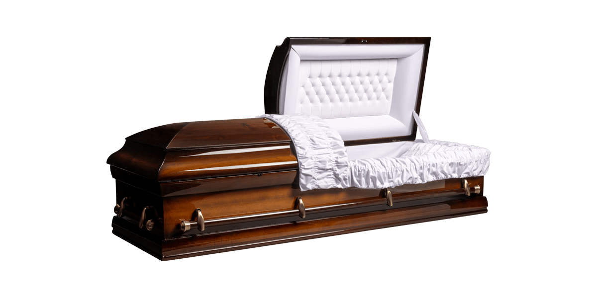 Senator walnut patina poplar coffin