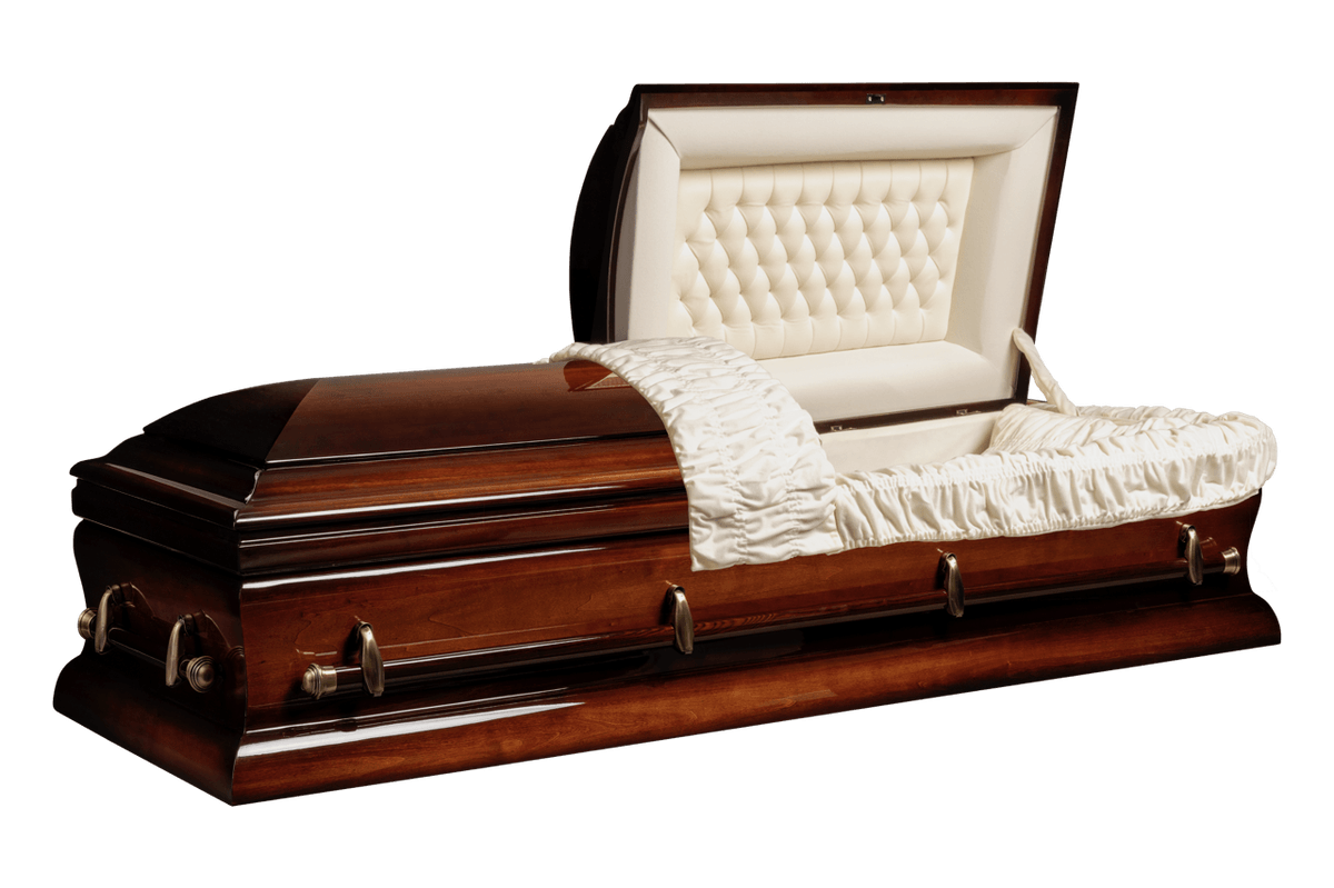 Ambassador cognac poplar coffin